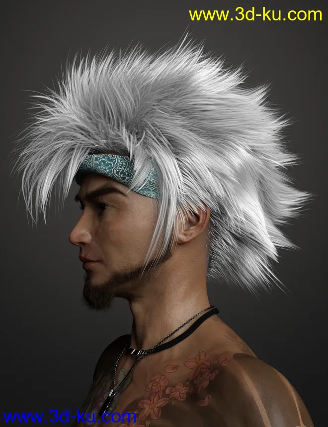 Denki Hair for Genesis 3 and 8模型的图片8