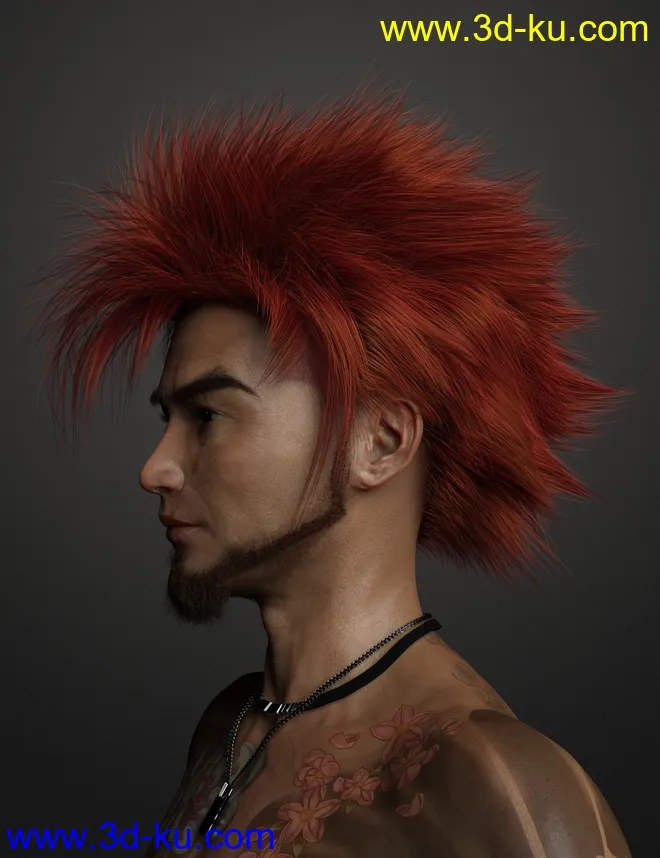Denki Hair for Genesis 3 and 8模型的图片14