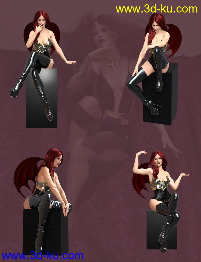 Devilish Poses For Genesis 8 Female模型的图片4