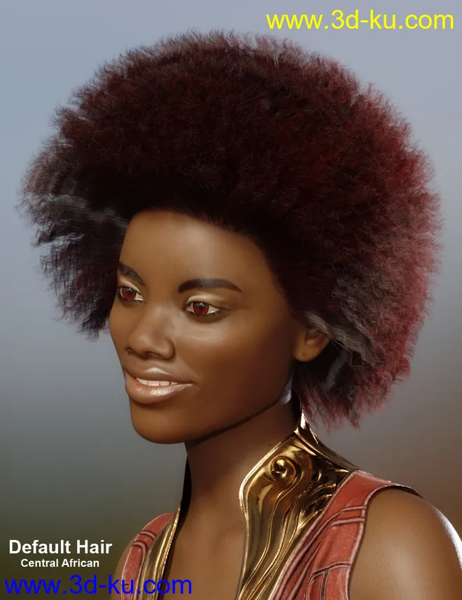 dForce African Hair for Genesis 8 Female模型的图片2