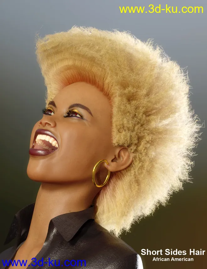 dForce African Hair for Genesis 8 Female模型的图片3
