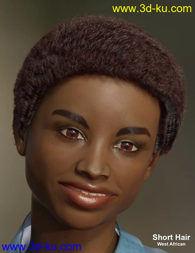 dForce African Hair for Genesis 8 Female模型的图片4
