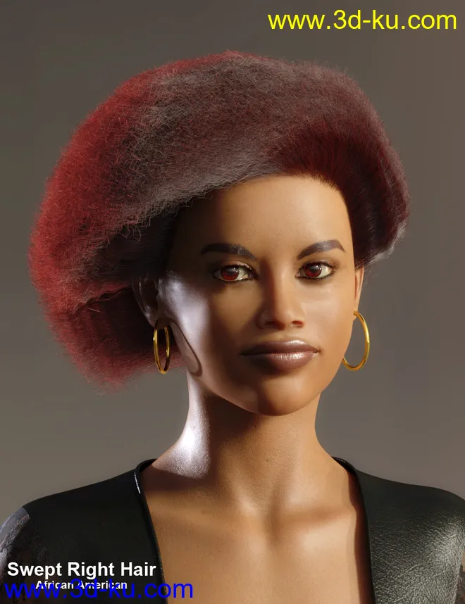 dForce African Hair for Genesis 8 Female模型的图片5