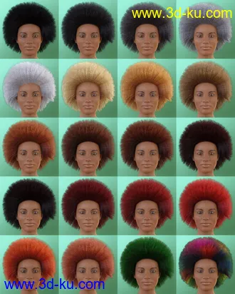 3D打印模型dForce African Hair for Genesis 8 Female的图片