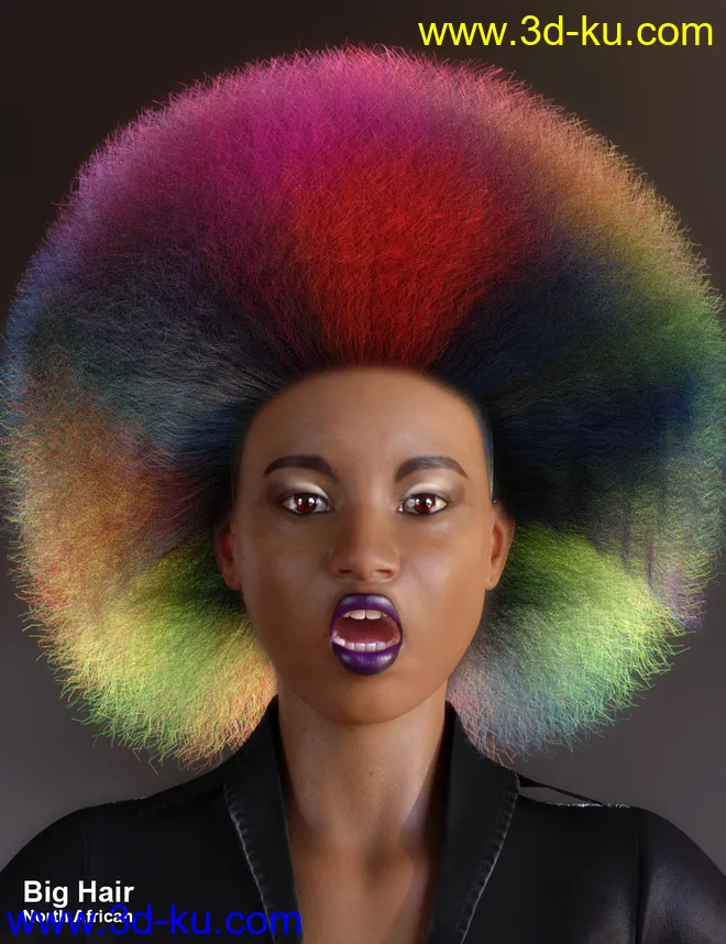 dForce African Hair for Genesis 8 Female模型的图片11