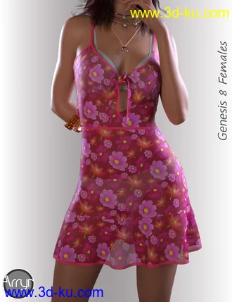 3D打印模型dForce Alana Candy Dress for Genesis 8 Female(s)的图片