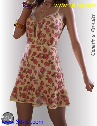 3D打印模型dForce Alana Candy Dress for Genesis 8 Female(s)的图片