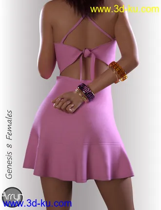3D打印模型dForce Alana Candy Dress for Genesis 8 Female(s)的图片