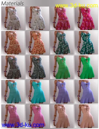 3D打印模型dForce Alana Candy Dress for Genesis 8 Female(s)的图片