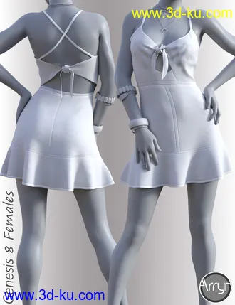 3D打印模型dForce Alana Candy Dress for Genesis 8 Female(s)的图片