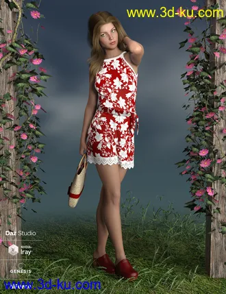 3D打印模型dForce Analise Outfit for Genesis 8 Female(s)的图片
