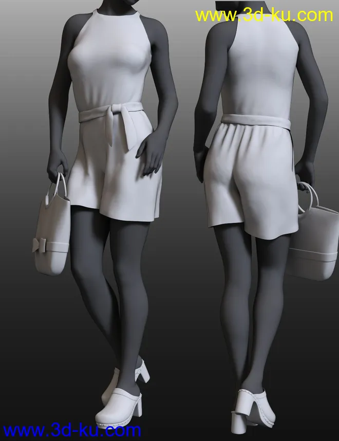dForce Analise Outfit for Genesis 8 Female(s)模型的图片7