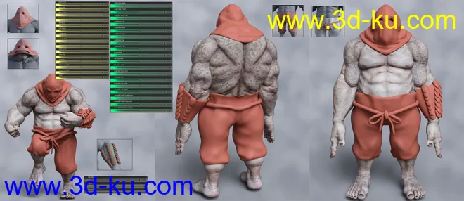 dForce Basic Outfit for Ogre HD and Genesis 8 Male模型的图片4