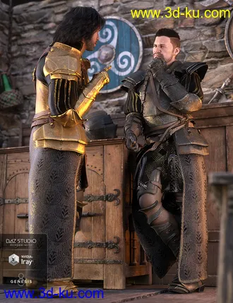 3D打印模型dForce Bellowtalons Knight Outfit Textures的图片