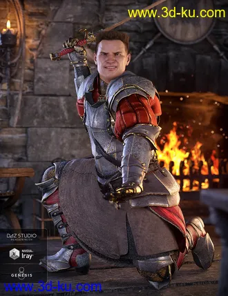 3D打印模型dForce Bellowtalons Knight Outfit Textures的图片