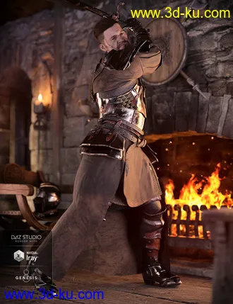 3D打印模型dForce Bellowtalons Knight Outfit Textures的图片