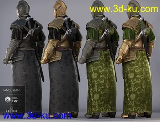 3D打印模型dForce Bellowtalons Knight Outfit Textures的图片
