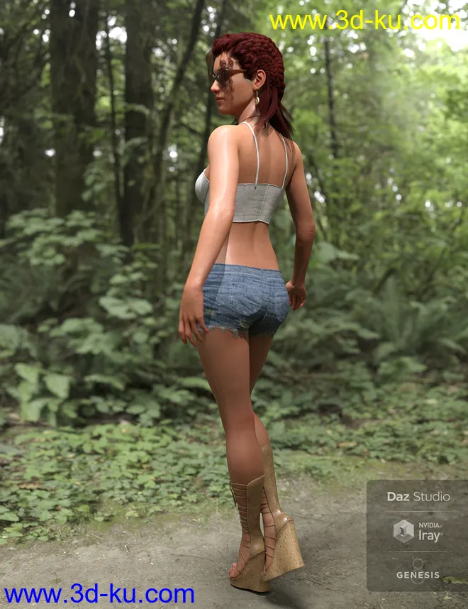 dforce Boho Style Outfit for Genesis 8 Female模型的图片7