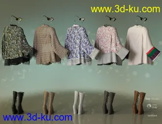 3D打印模型dforce Boho Style Outfit Textures的图片