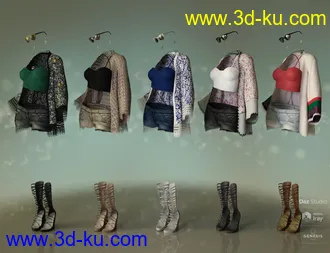 3D打印模型dforce Boho Style Outfit Textures的图片