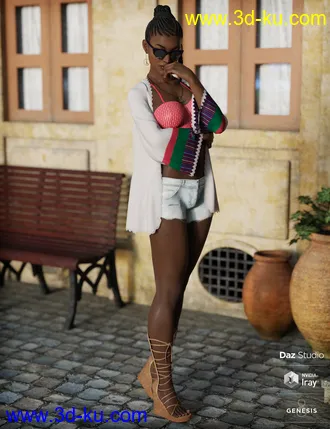 3D打印模型dforce Boho Style Outfit Textures的图片