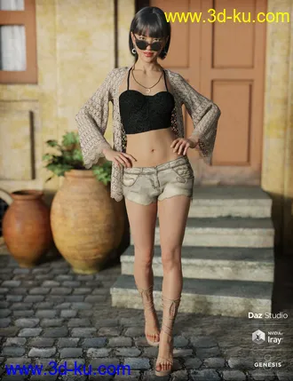 3D打印模型dforce Boho Style Outfit Textures的图片