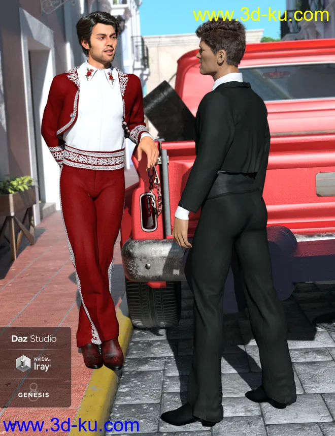 dForce Bolero Style Outfit Textures模型的图片1