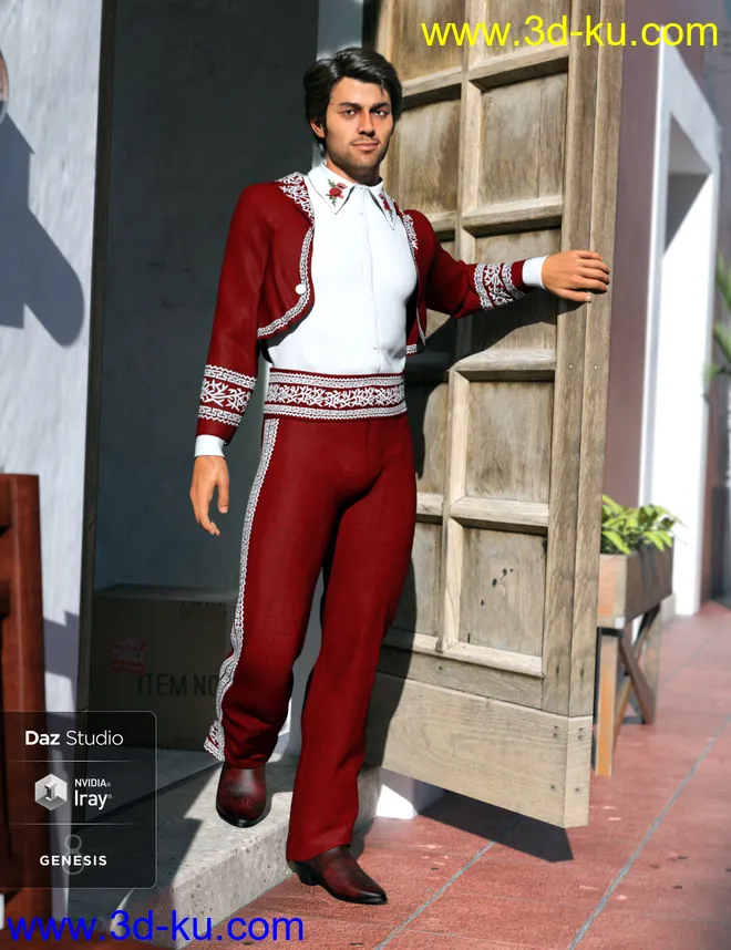 dForce Bolero Style Outfit Textures模型的图片2