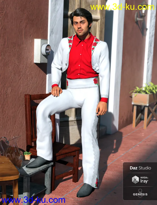 dForce Bolero Style Outfit Textures模型的图片4