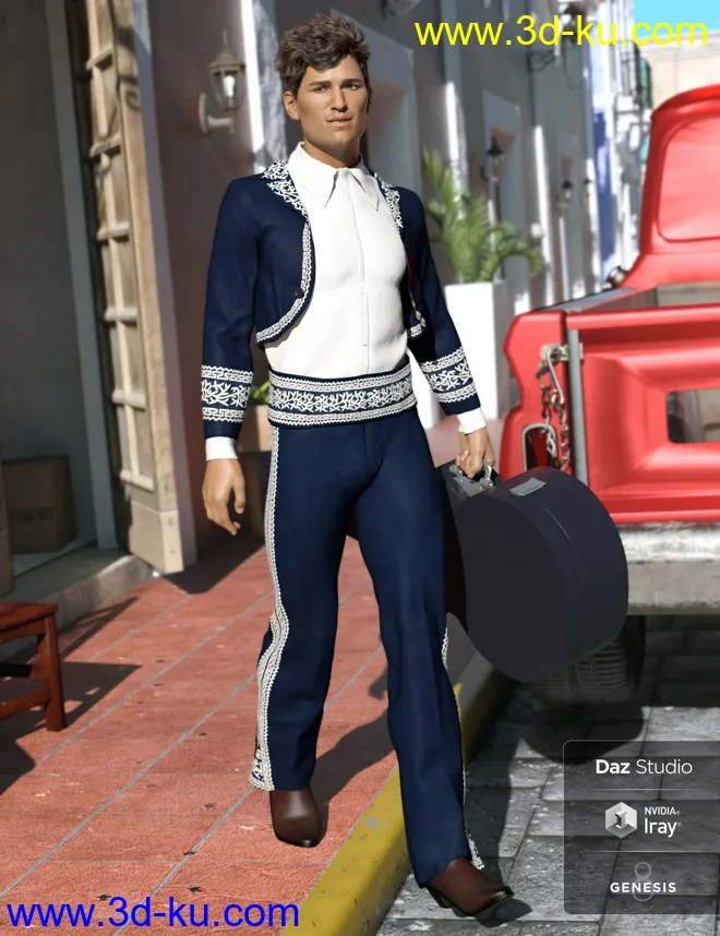 dForce Bolero Style Outfit Textures模型的图片5