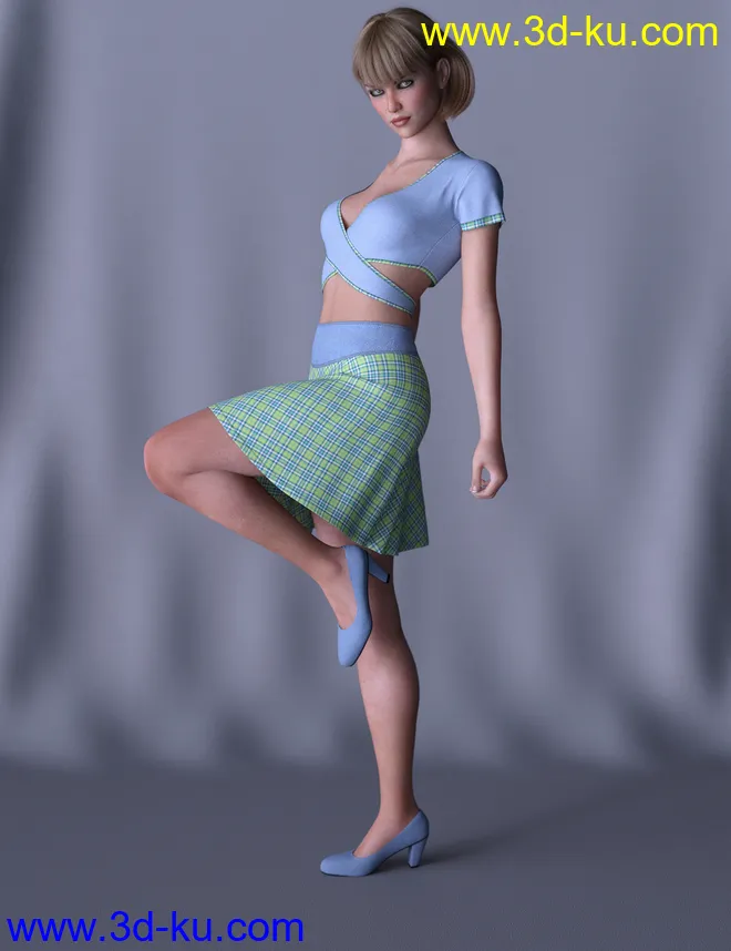 dForce Brazen Charm Outfit for Genesis 8 Female(s)模型的图片3
