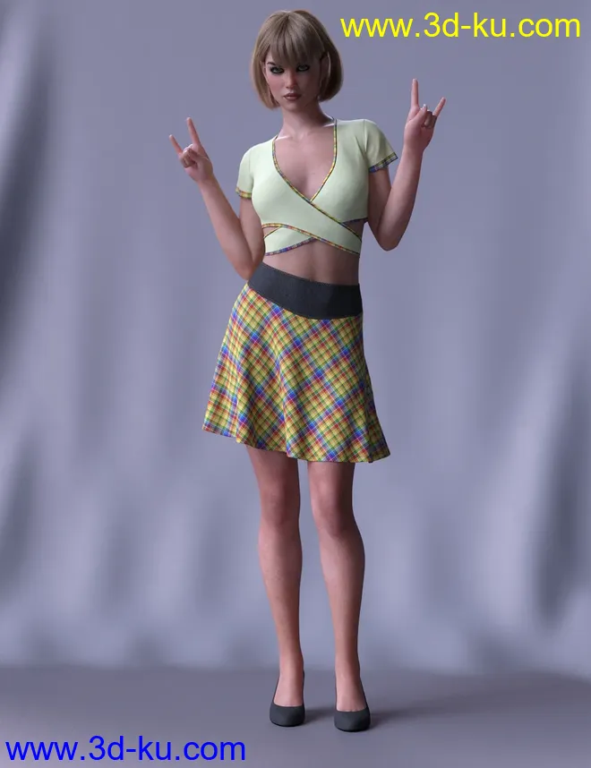 dForce Brazen Charm Outfit for Genesis 8 Female(s)模型的图片6