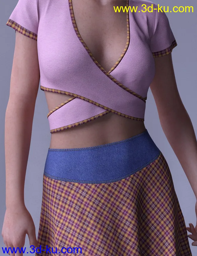 dForce Brazen Charm Outfit for Genesis 8 Female(s)模型的图片7