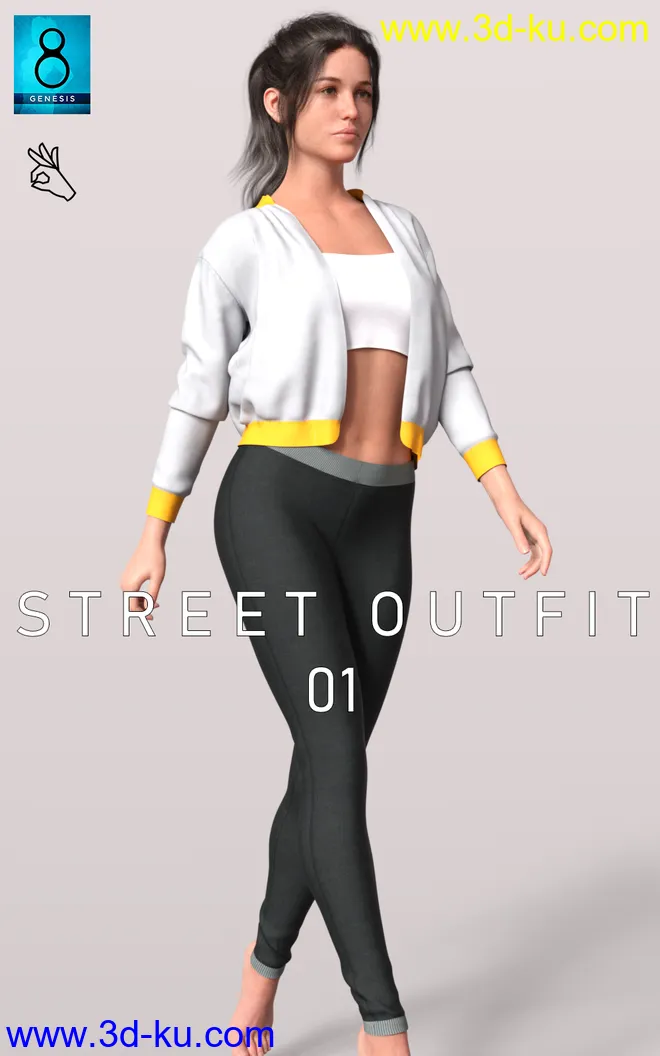 Dforce BW Street Outfit 01模型的图片1