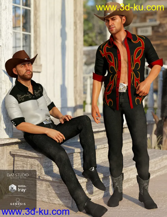 dForce Caballero Outfit Textures模型的图片1