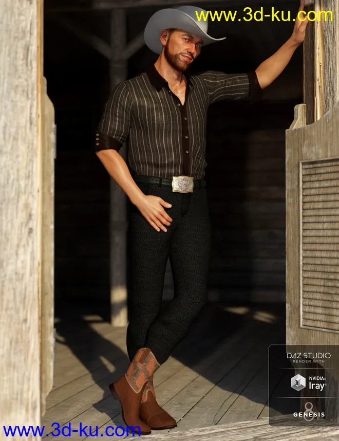 dForce Caballero Outfit Textures模型的图片5