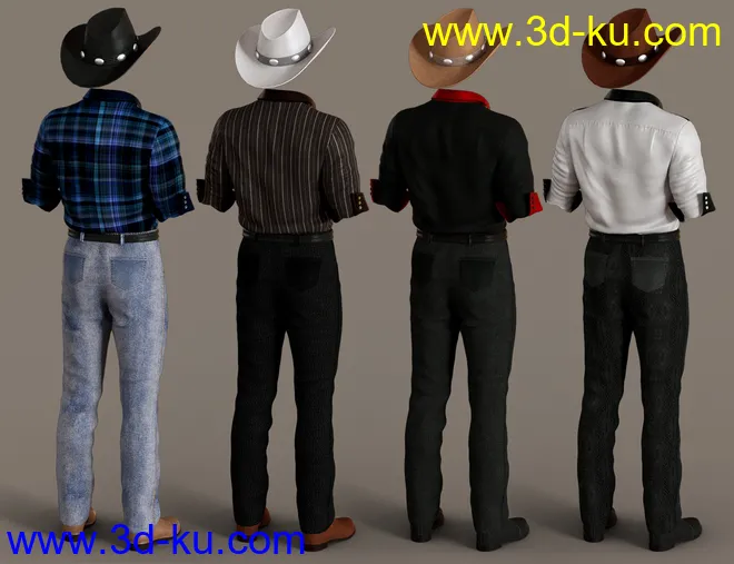 dForce Caballero Outfit Textures模型的图片7