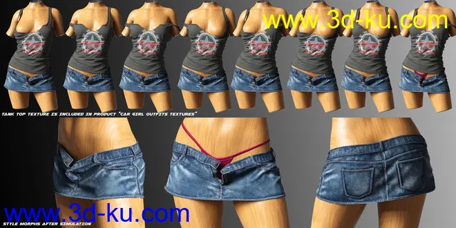dForce Car Girl Outfits for Genesis 8 Female(s)模型的图片5