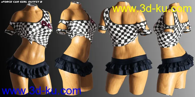 dForce Car Girl Outfits for Genesis 8 Female(s)模型的图片6