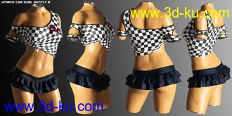 3D打印模型dForce Car Girl Outfits for Genesis 8 Female(s)的图片