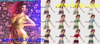 3D打印模型dForce Car Girl Outfits Textures的图片