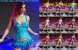 3D打印模型dForce Car Girl Outfits Textures的图片