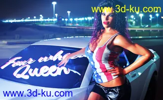 3D打印模型dForce Car Girl Outfits Textures的图片