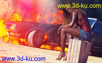 3D打印模型dForce Car Girl Outfits Textures的图片
