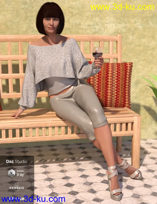 dForce Casual Chic Outfit Textures模型的图片6