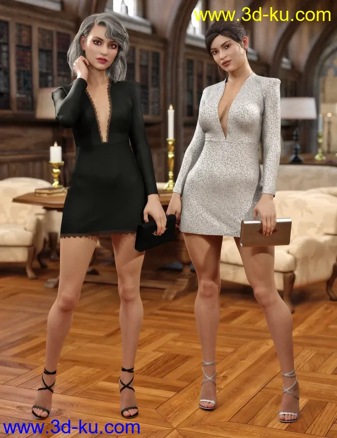 dForce Chic Club Outfit Textures模型的图片1