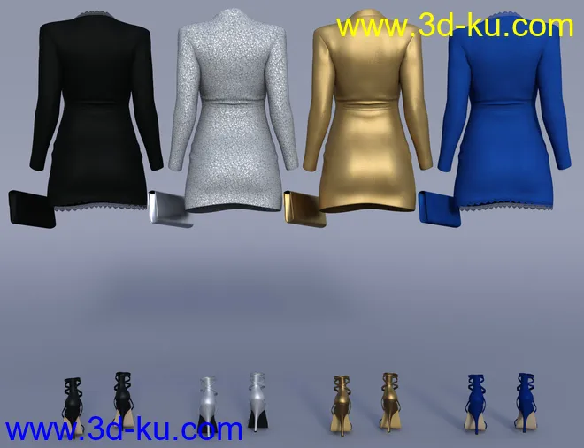 dForce Chic Club Outfit Textures模型的图片2