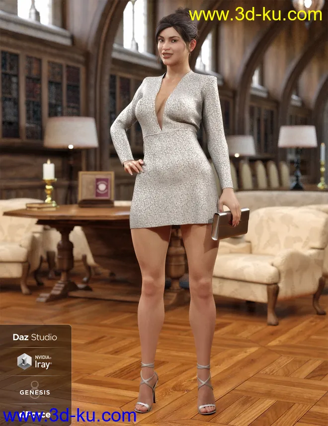 dForce Chic Club Outfit Textures模型的图片6