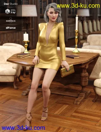 3D打印模型dForce Chic Club Outfit Textures的图片