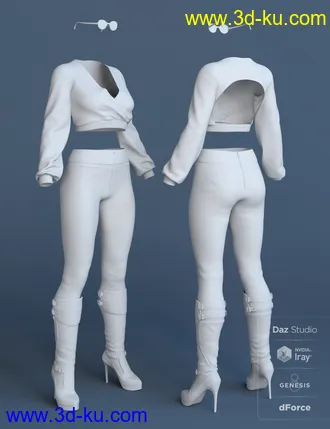 3D打印模型dForce City Sleek Outfit for Genesis 8 Female(s)的图片